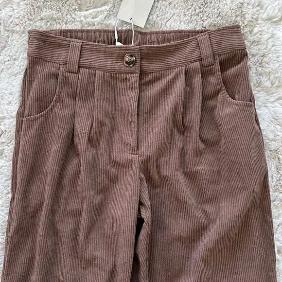Halara Corduroy Casual Pants Cocoa Brown Size S - Picture 13 of 13
